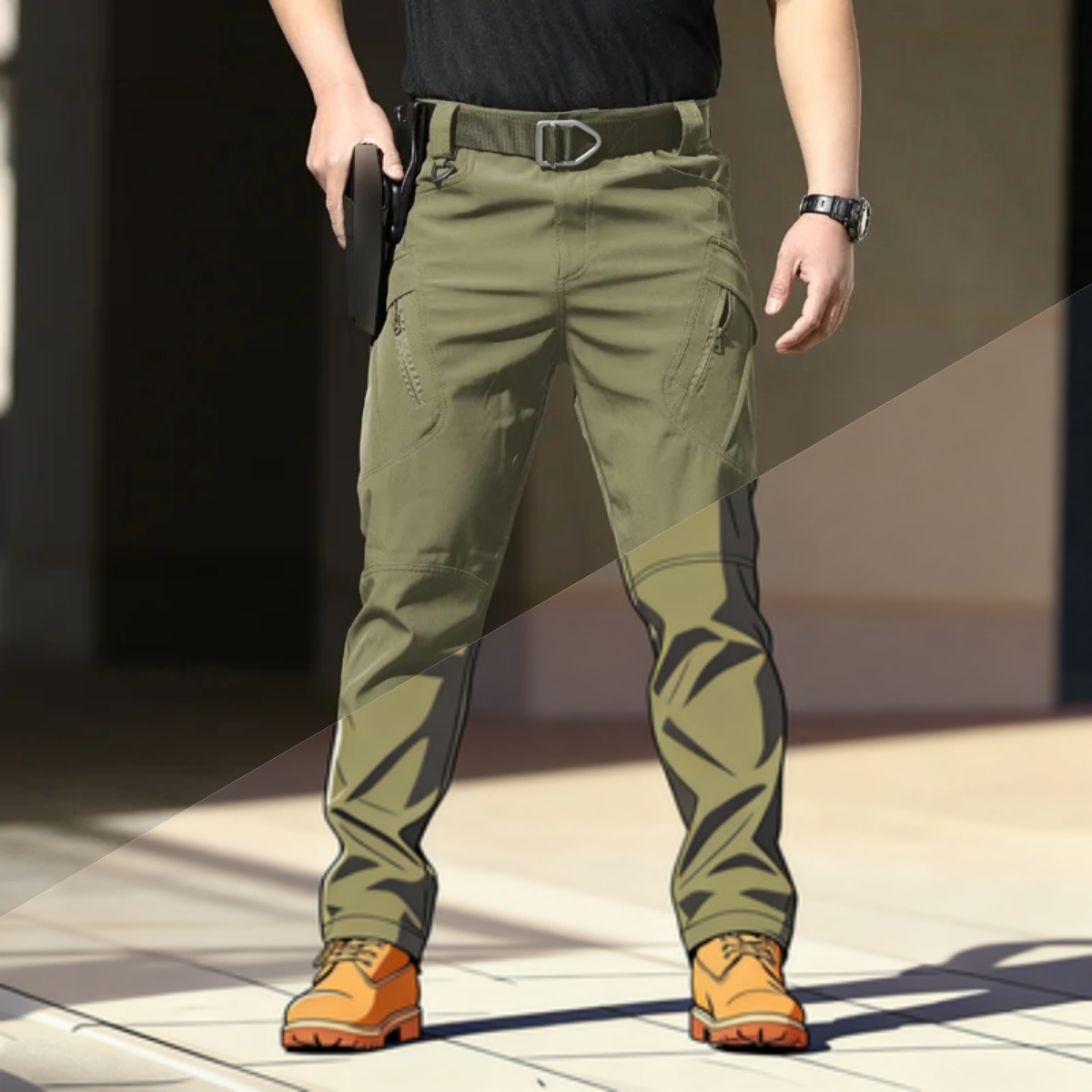 Outdoor Hunting News - メンズ S-5XL 2025年秋 春秋新作 伸縮性 キャンプ