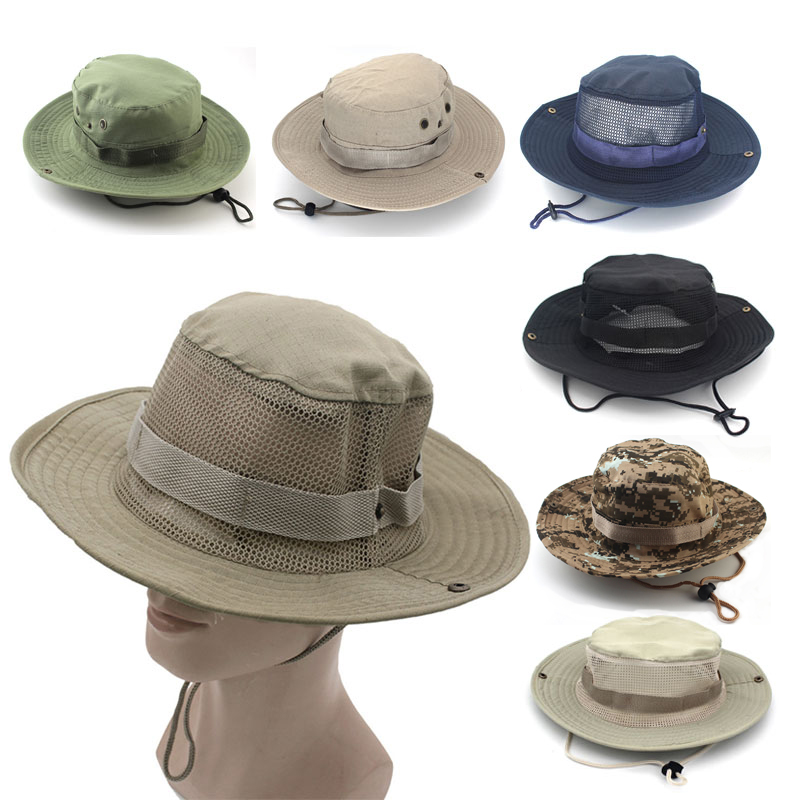 Mens Outdoor Hunting Hats - 男性と女性のためのカモフラージュサンハット、戦術的なキャップ、アウトドアスポーツ、釣り、ハイキング、狩猟、サンバケット、60cm