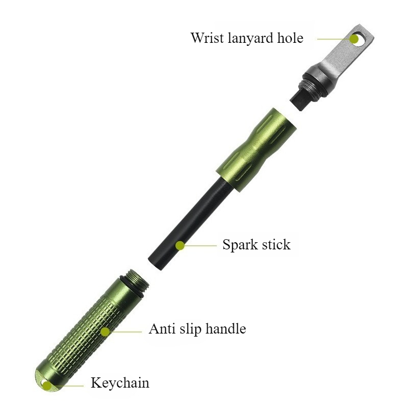 Fire Starter Waterproof - ポータブル防水フリント緊急着火具多機能屋外キャンプ用品ファイヤーロッドツール