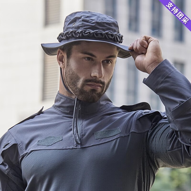 Mens Outdoor Hunting Hats - メンズタクティカルブーニーハット、通気性のある日よけ帽子、軽量アウトドアトレーニングハンティングキャンプキャップ
