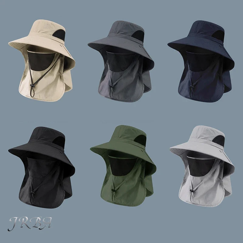 Mens Outdoor Hunting Hats - 夏用サンハット UVカット アウトドア ハンティング フィッシング キャップ