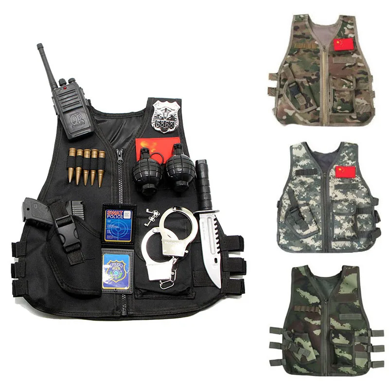Hunting Outdoor Game - CS-子供向けの戦術的なカモフラージュベスト,狩猟,コスプレ,釣り,男の子,女の子,アウトドア,ファン,衣類