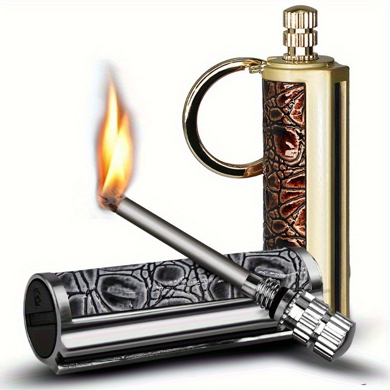 Fire Starter Waterproof - ヴィンテージ永久ライター 10000ストライク フリントメタルマッチ 防水 再利用可能 火起こし器