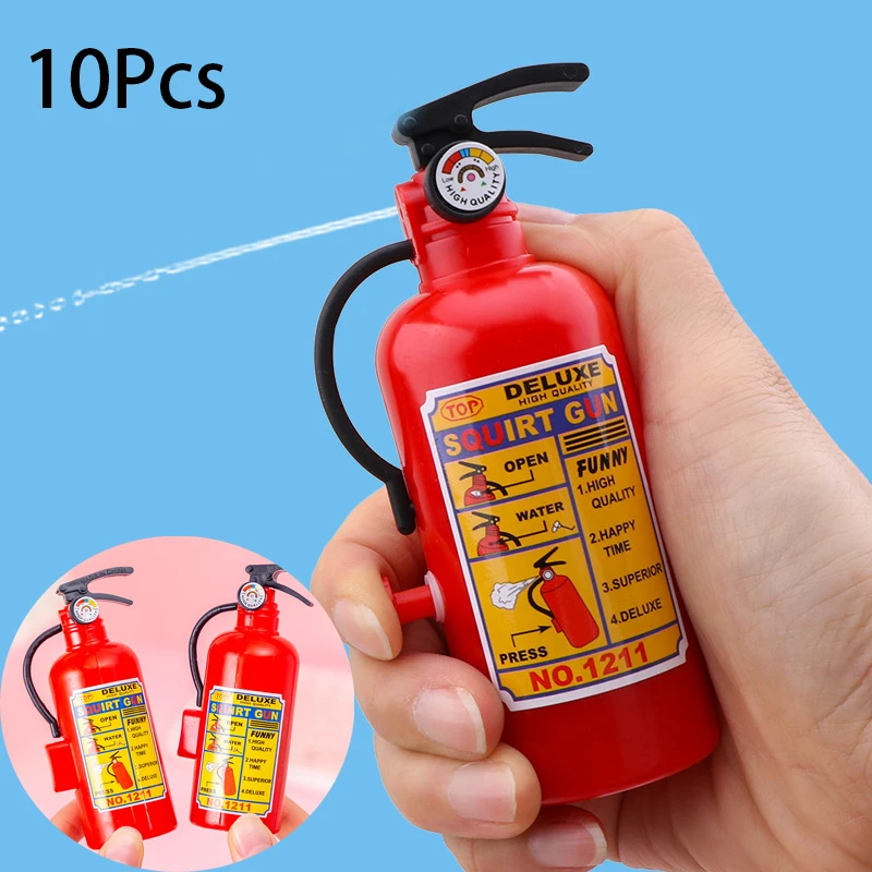 Fire Starter Waterproof - 創造的なミニ消火器ウォーターガン、子供のための屋外の夏のおもちゃ、誕生日パーティーの記念品、ピニャータフィラー、グッディバッグ、10個