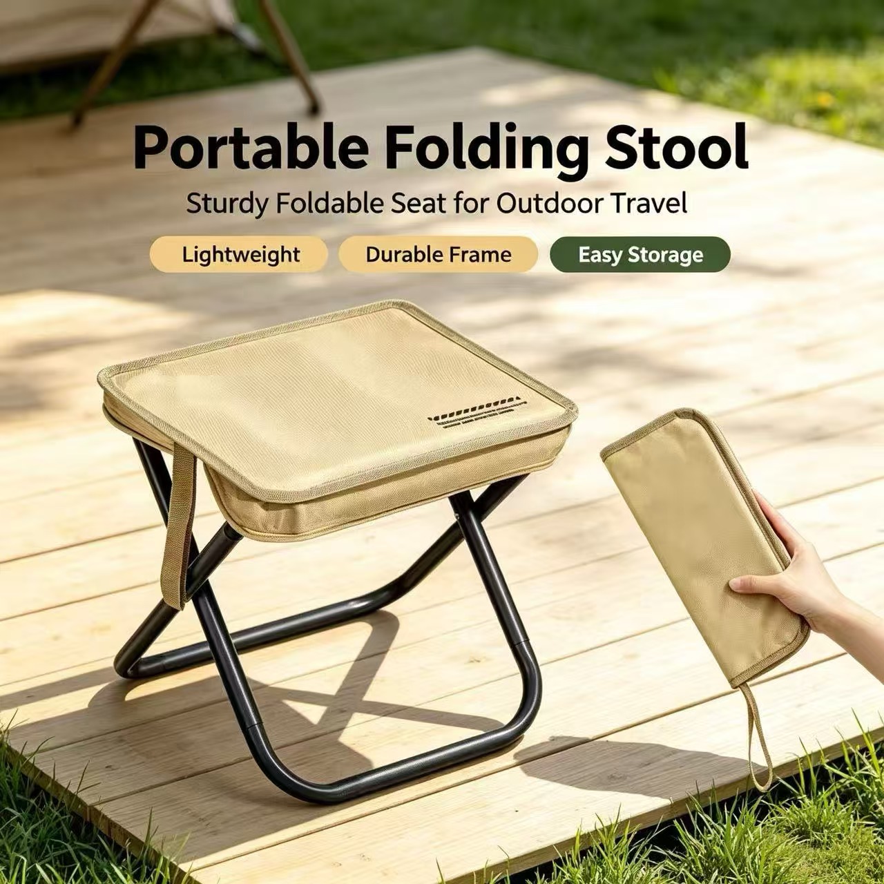 Outdoor Hunting Chair - Magza ポータブル折りたたみスツール超軽量ペンスツールアウトドアキャンプ用軽量椅子釣り地下鉄や電車旅行用