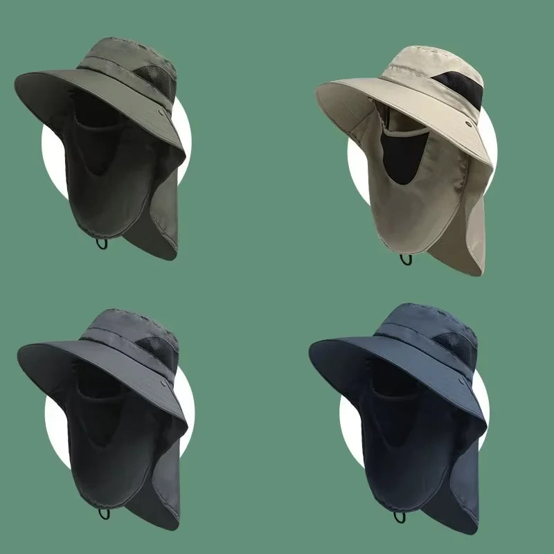 Mens Outdoor Hunting Hats - 夏の日よけ帽子 UVカット アウトドア ハンティング フィッシング キャップ