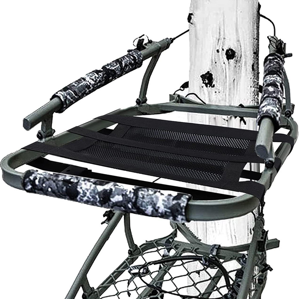 Outdoor Hunting Chair - 通気性のある調節可能なツリースタンドシート折りたたみ式メッシュチェア屋外狩猟登山キャンプ用品ツリースタンド屋外用品