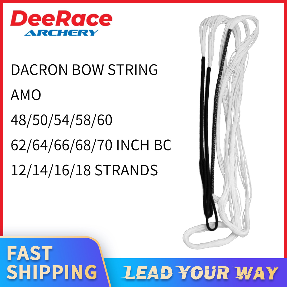 Bow Stringer Tool - DeeRace リカーブボウストリング ホワイト ダクロン素材 アクセサリー 48/50/54/58/60/62/64/66/68/70インチの弓用