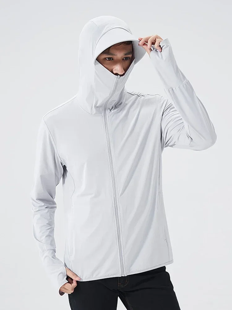 Hunting Outdoor Clothing - 夏フード付きジャケット UPF 50 + UV 太陽保護服釣り狩猟服スキンウインドブレーカー登山アウトドアジャケット
