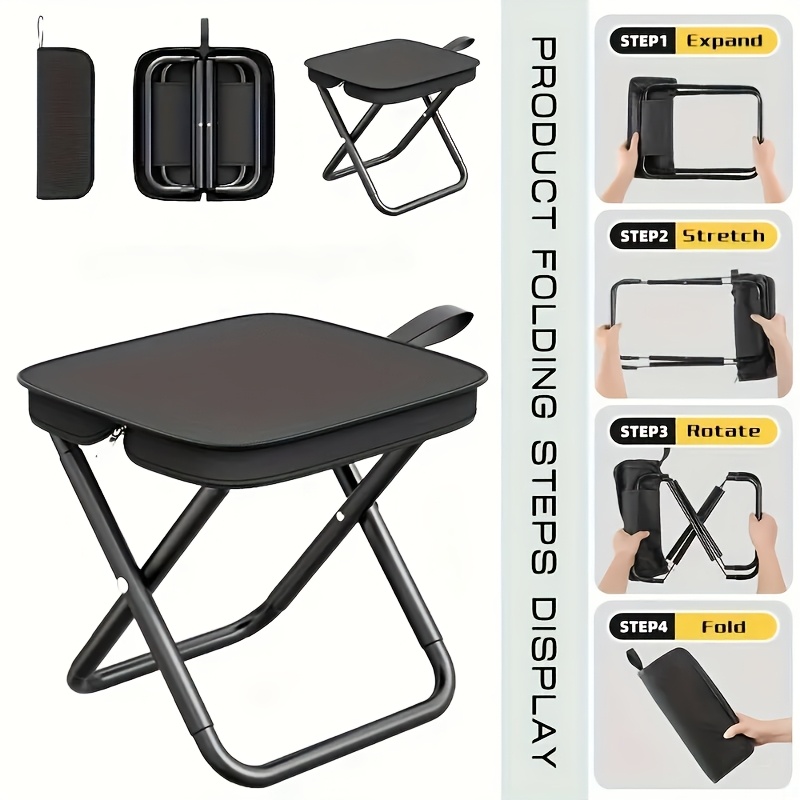 Outdoor Hunting Chair - ポータブル折りたたみスツール 軽量キャンプチェア 折りたたみ式シート 釣り ハイキング 旅行