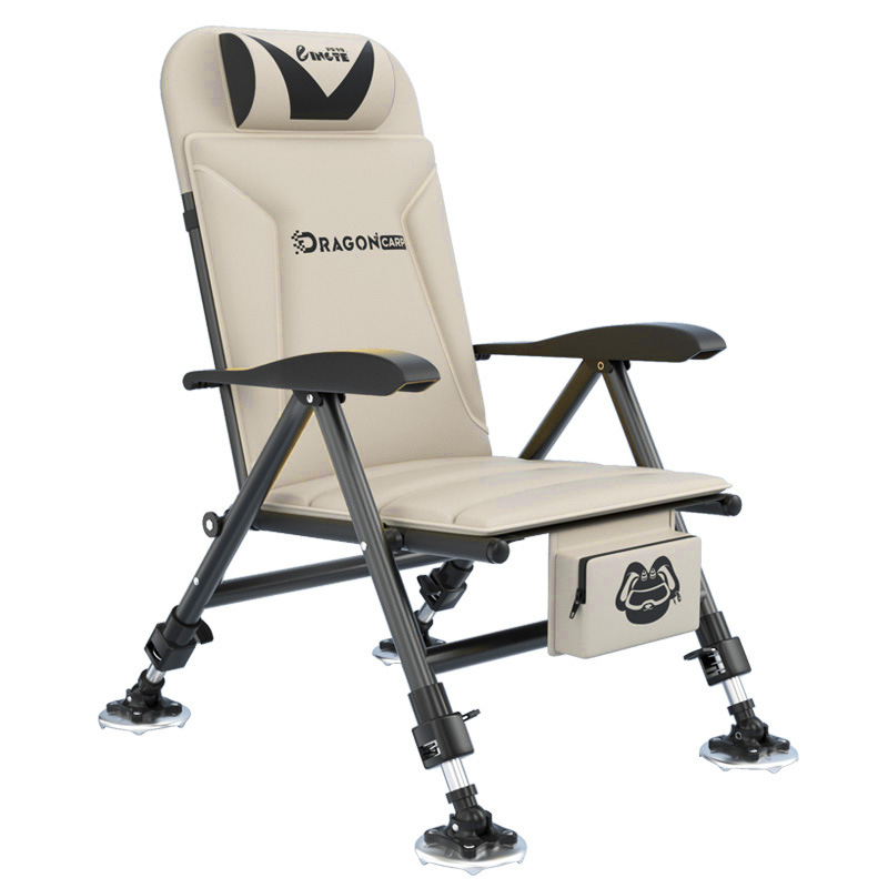 Outdoor Hunting Chair - 全地形対応折りたたみ式釣り椅子、多段階調整可能なパッド入りヘッドレスト、頑丈なポータブル屋外キャンプ用シート