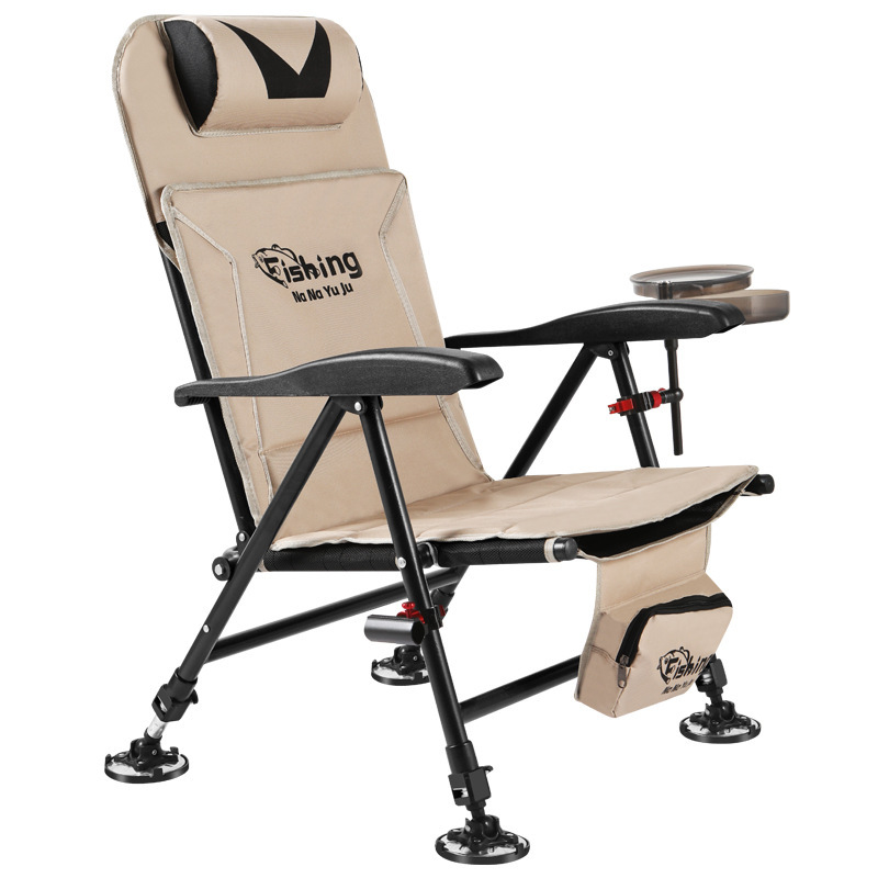 Outdoor Hunting Chair - 新しい折りたたみ式釣り椅子、ポータブルで厚みのあるレイジー釣り用スツール、釣り椅子（セディ・ダ・ペスカ）、ホームレジャー用背もたれ付きラウンジ釣り椅子