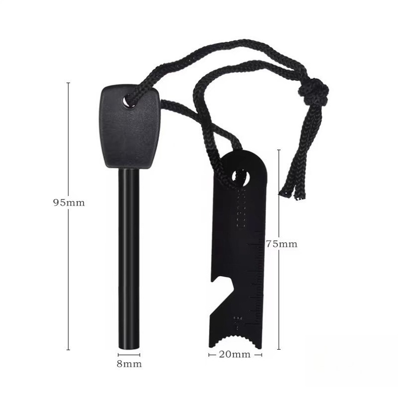 木製ハンドル付きアウトドアサバイバルフリントファイヤースター - Fire Starter Waterproof のレビューと価格