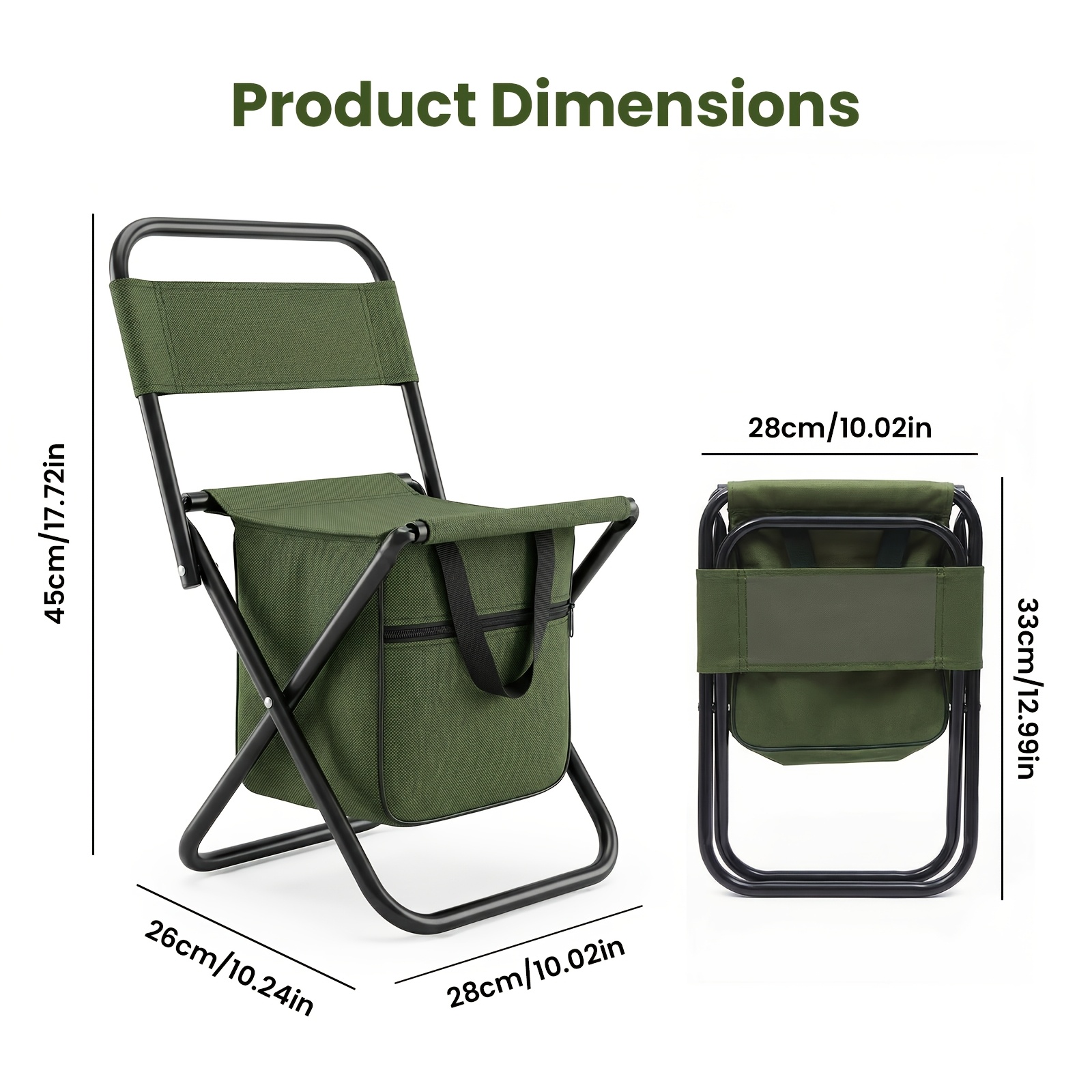 2 in 1 キャンプチェア 大型バッグ付き 軽量折りたたみ - Outdoor Hunting Chair のレビューと価格