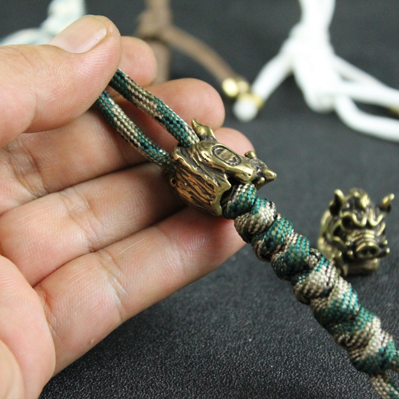 DIY真ちゅう製ワイルドボラーナイフビーズストラップ付きペン - Paracord Survival Bracelet のレビューと価格