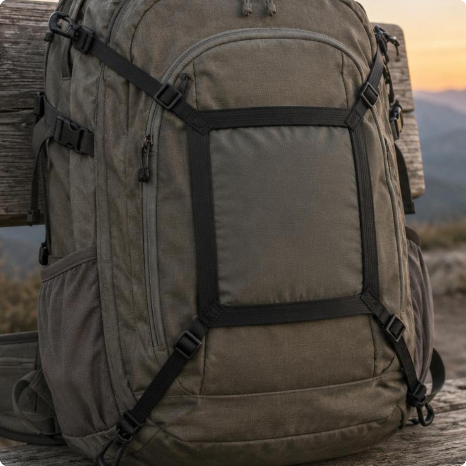 バックパック用ヘルメットホルダー スクエアデザイン ギアアタ - Outdoor Hunting Gear Store のレビューと価格