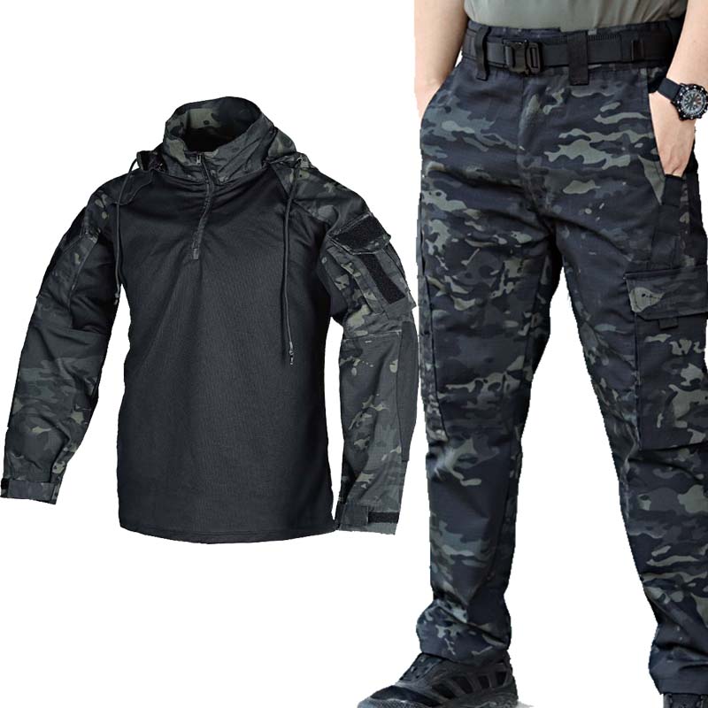 戦術的な軍服セット通気性のあるフロッグシャツ+マルチポケット - Hunting Outdoor Clothing のレビューと価格