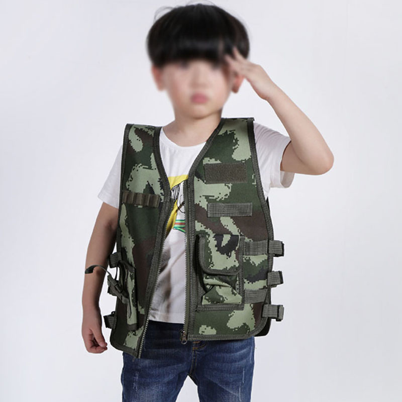 CS-子供向けの戦術的なカモフラージュベスト,狩猟,コスプレ - Hunting Outdoor Game のレビューと価格
