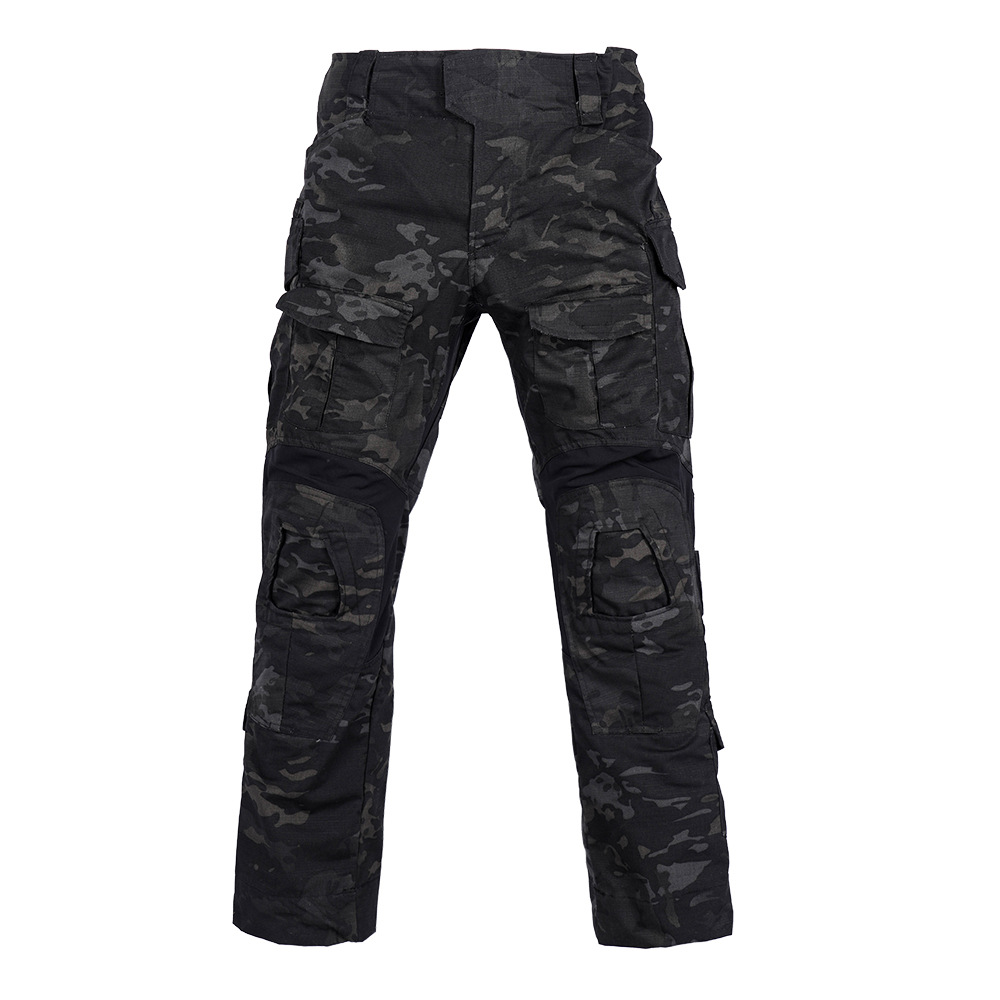 男性コンバットパンツ膝パッド付き戦術的なカーゴスポーツズボン - Hunting Outdoor Clothing のレビューと価格
