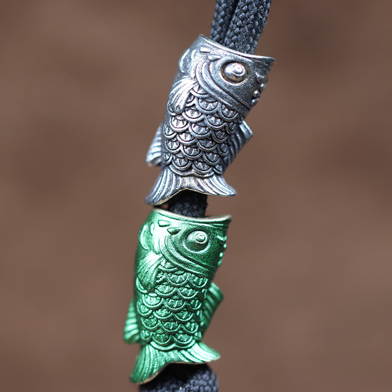 こいのぼり真鍮ナイフビーズ鯉鯉魚 EDC 屋外 DIY パラ - Paracord Survival Bracelet のレビューと価格
