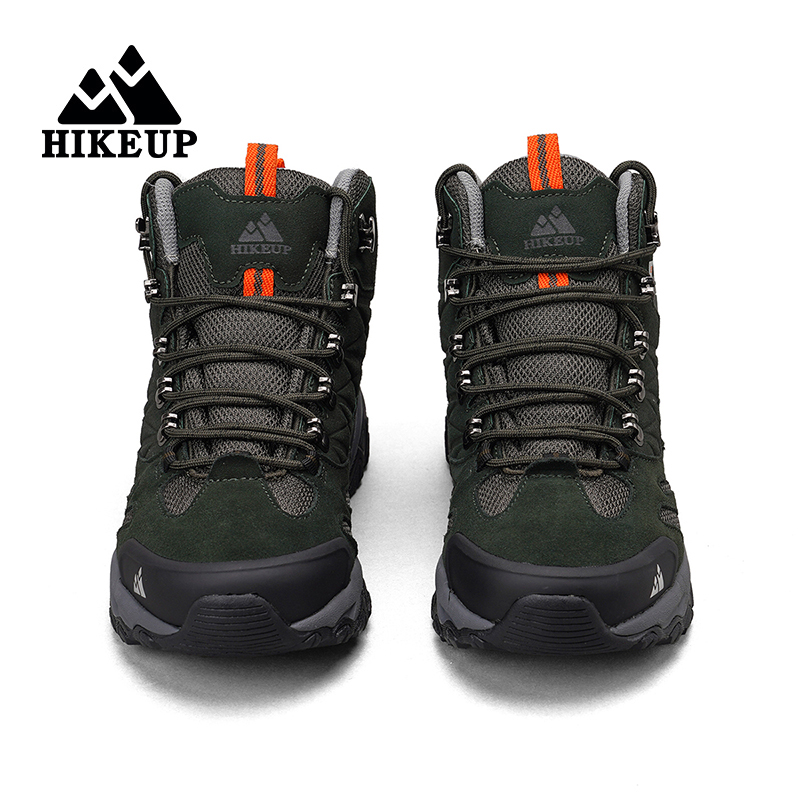 HIKEUP 新しいメンズハイキングシューズ革アウトドアスニ - Outdoor Hunting News のレビューと価格
