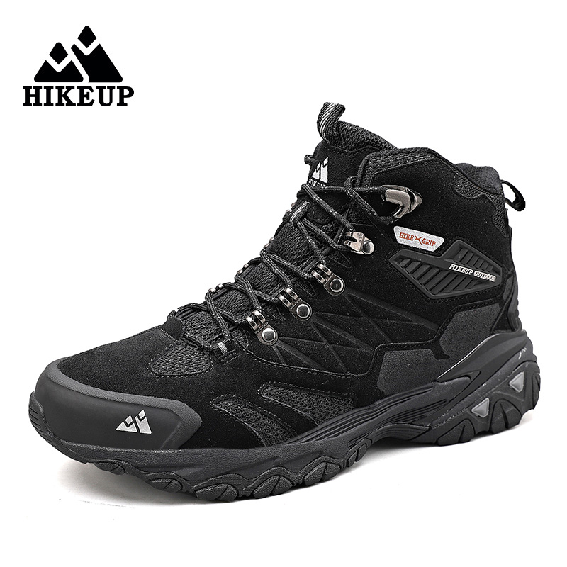 HIKEUP 新しいメンズハイキングシューズ革アウトドアスニ - Outdoor Hunting News のレビューと価格