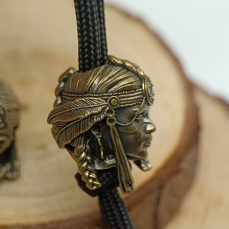 部族女性戦士真鍮ナイフビーズ EDC DIY パラコード織ブ - Paracord Survival Bracelet のレビューと価格