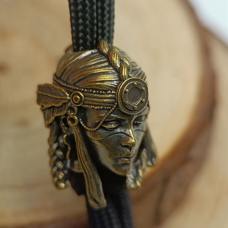部族女性戦士真鍮ナイフビーズ EDC DIY パラコード織ブ - Paracord Survival Bracelet のレビューと価格