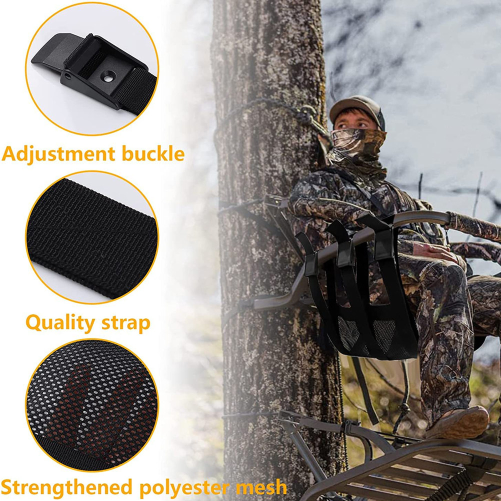 通気性のある調節可能なツリースタンドシート折りたたみ式メッシ - Outdoor Hunting Chair のレビューと価格