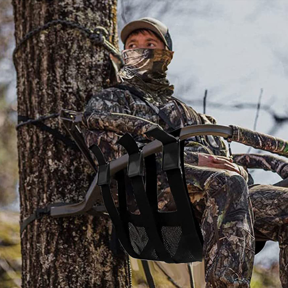 通気性のある調節可能なツリースタンドシート折りたたみ式メッシ - Outdoor Hunting Chair のレビューと価格