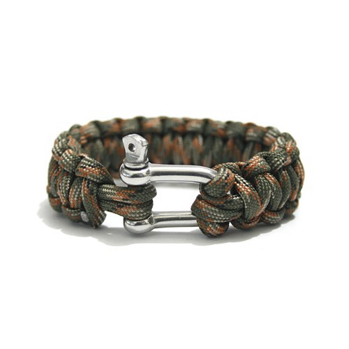 男性用多機能サバイバルブレスレット,合金,U字型バックル,織 - Paracord Survival Bracelet のレビューと価格