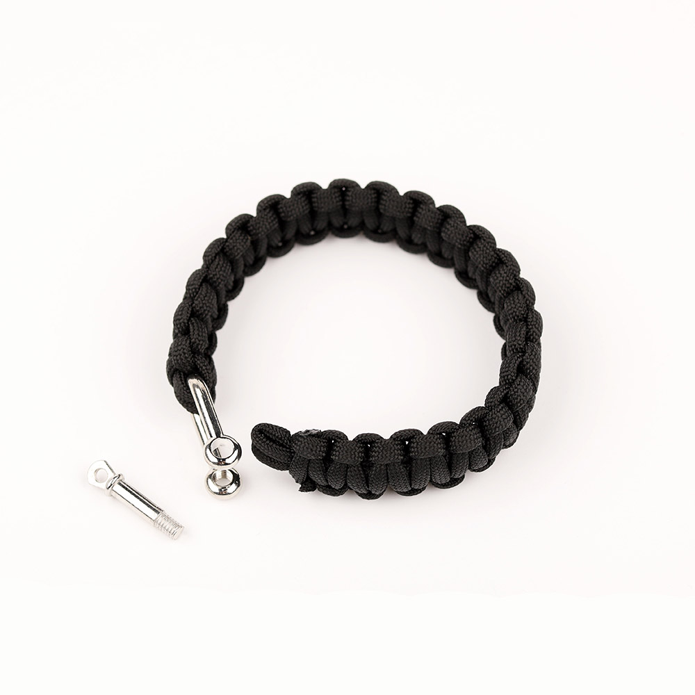 男性用多機能サバイバルブレスレット,合金,U字型バックル,織 - Paracord Survival Bracelet のレビューと価格